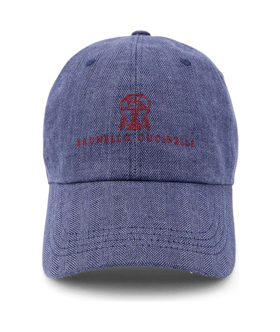 【送料&関税込】Brunello Cucinelli Grey Linen Hat Brunello Cucinelli Linen Hat With Frontal Logo | italist
