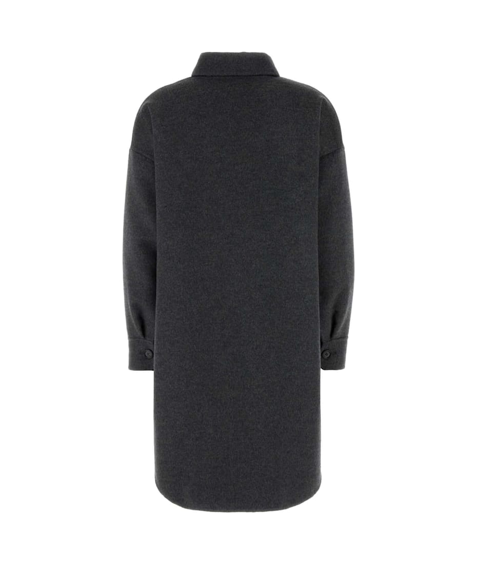 【送料&関税込】Prada Dark Grey Wool Blend Coat Prada Dark Grey Wool Blend Coat | italist
