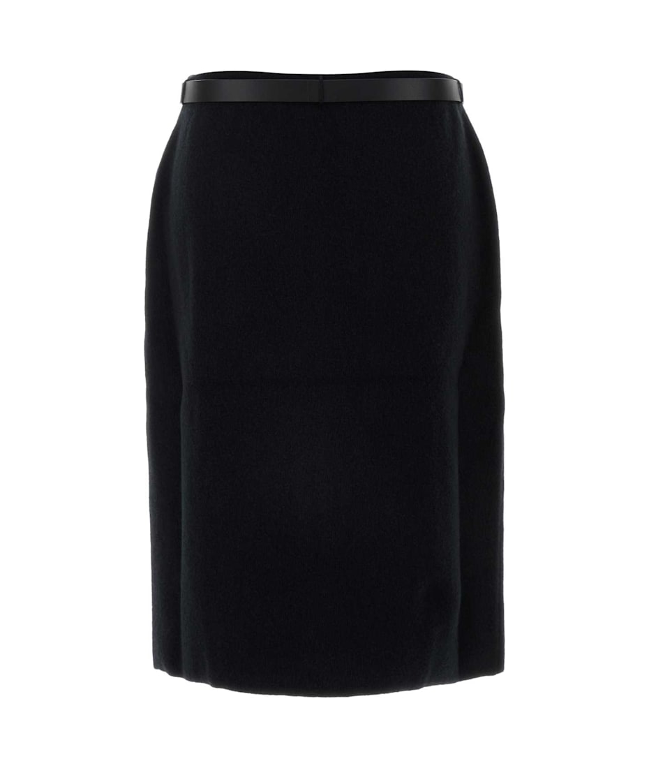 スカート Salvatore Ferragamo Black Stretch Wool Blend Skirt Ferragamo Black Stretch Wool Blend Skirt | italist