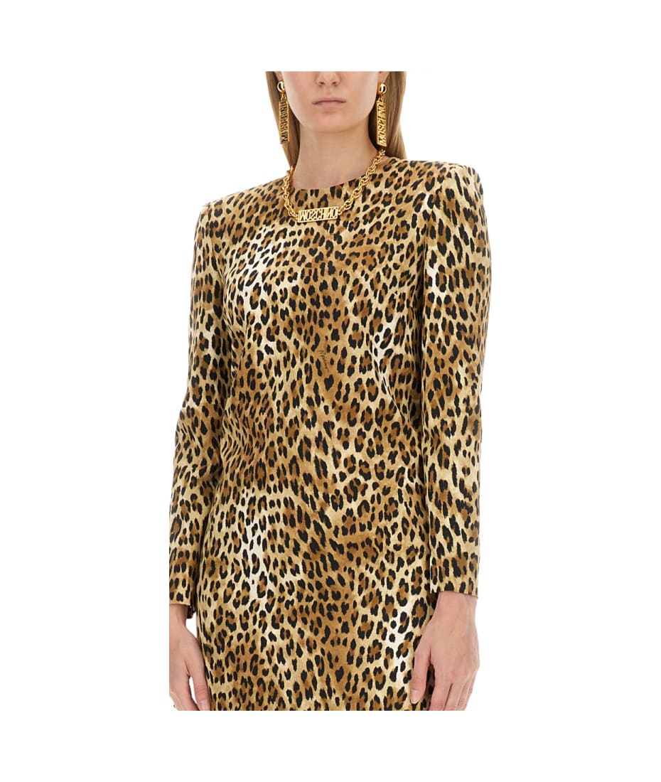 ワンピース Moschino FW24 DRESS WITH ANIMAL PATTERN (04285550 1888) Moschino Dress With Animal Pattern | italist