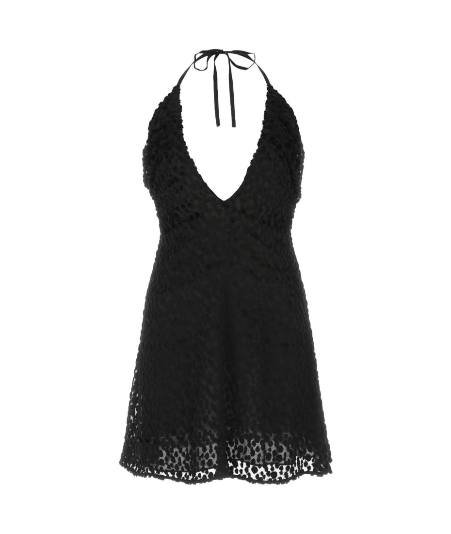 ワンピース SAINT LAURENT Black Crepe Mini Dress Saint Laurent Black Crepe Mini Dress | italist