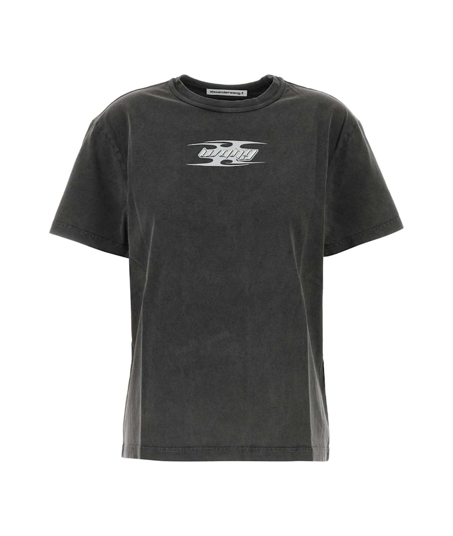 Tシャツ・カットソー Alexander Wang Dark grey cotton t-shirt (4CC4241515 208A) T by Alexander Wang Dark Grey Cotton T-shirt | italist