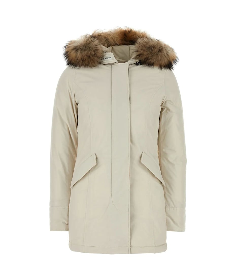 【送料&関税込】Woolrich Ivory Polyester Luxury Arctic Down Woolrich Ivory Polyester Luxury Arctic Down Jacket | italist