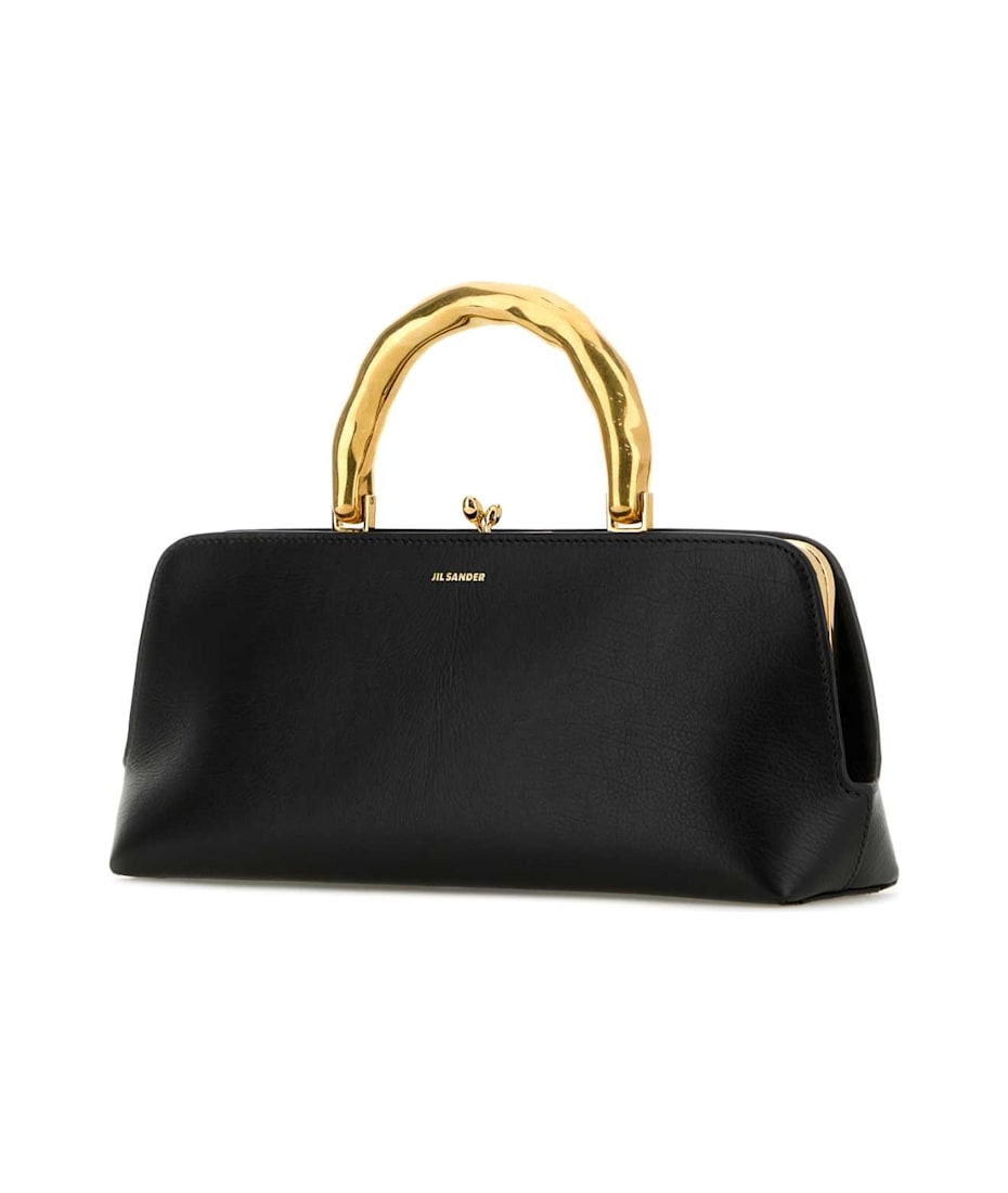 【関税&送料込】Jil Sander Black Leather Goji Handbag Jil Sander Goji Leather Mini Bag | Black | FARFETCH