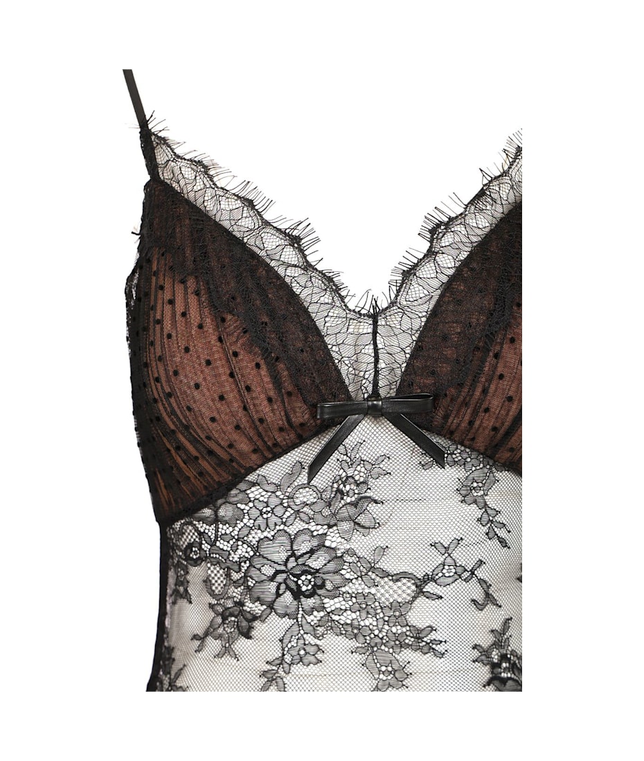 インナー・ルームウェアその他 Self-Portrait Polka Dot Mesh Bodysuit Polka Dot Mesh Bodysuit