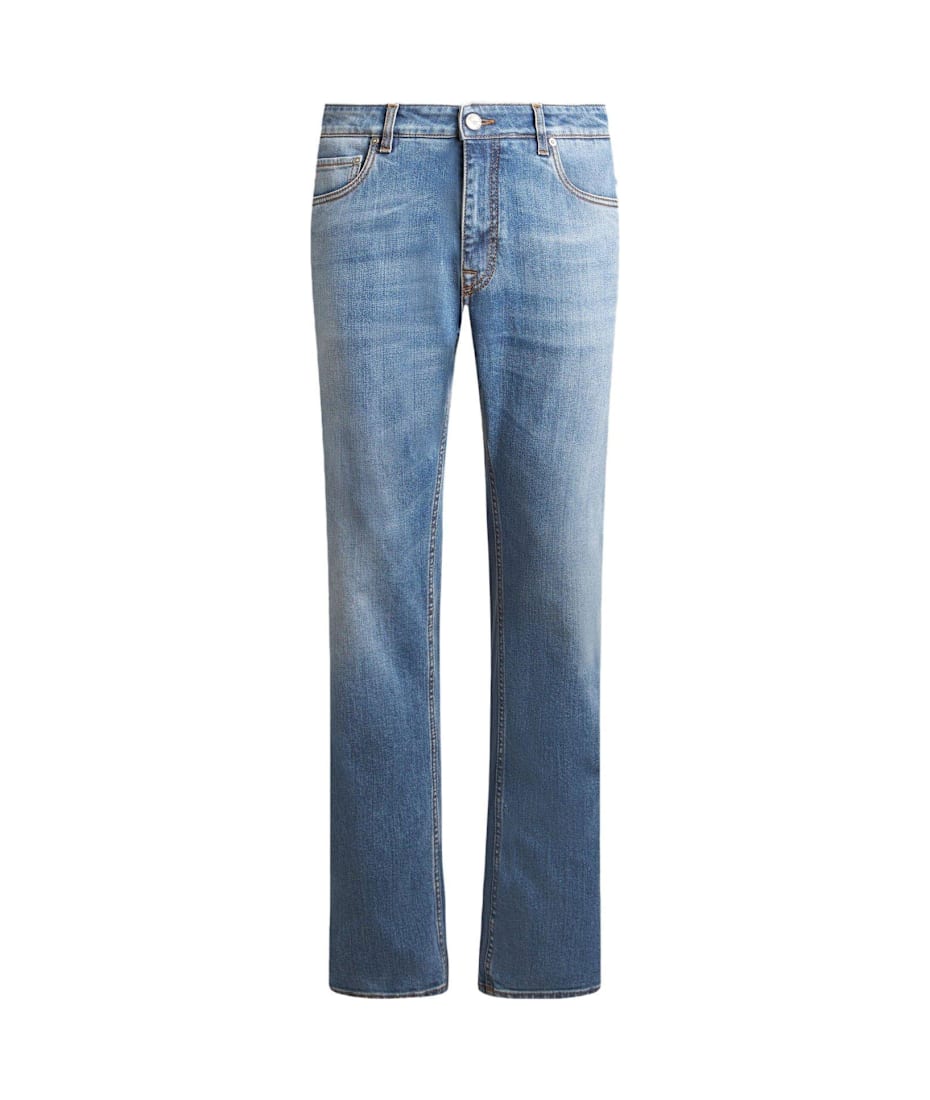 デニム・ジーパン Etro Embroidered White Straight Jeans With Tailored Fit Etro NWOT Dancer Paisley Embroidered Cropped Jeans Straight