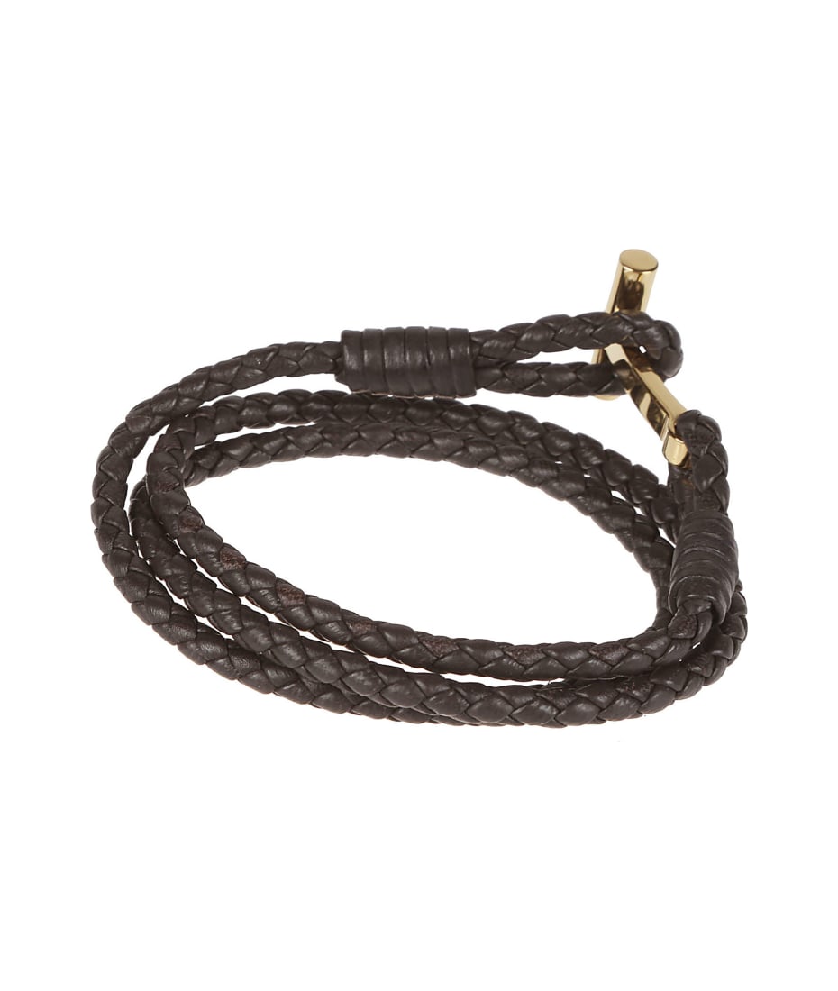 【送料&関税込】Tom Ford Logo Plaque Braided Bracelet Tom Ford Logo Plaque Braided Bracelet | italist
