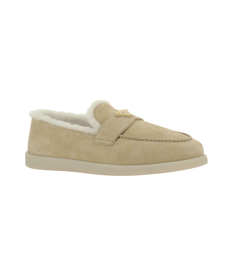 PRADA アイボリー ローファー レザー 約4cmヒール Ivory Leather loafers | PRADA