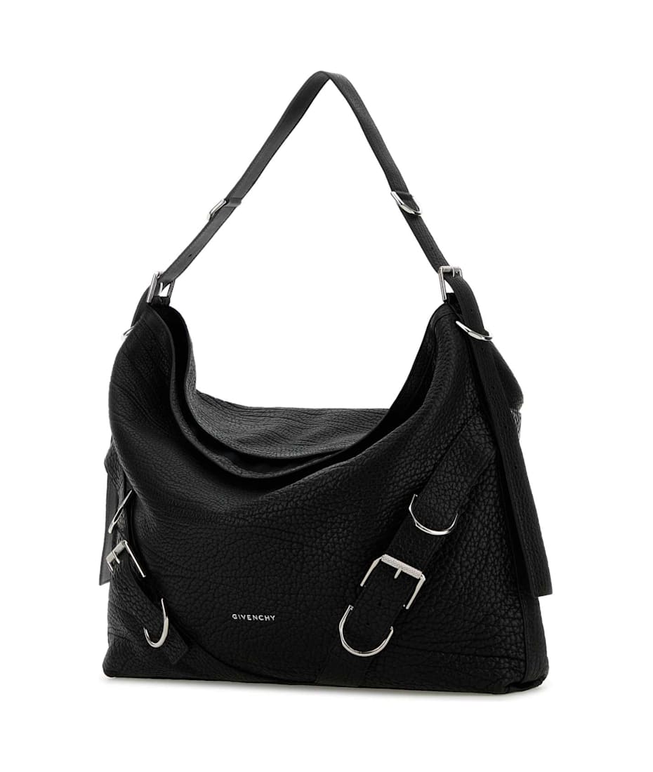 【関税&送料込】Givenchy Black Leather Large Voyou Shoulder Givenchy Voyou Large leather shoulder bag Givenchy