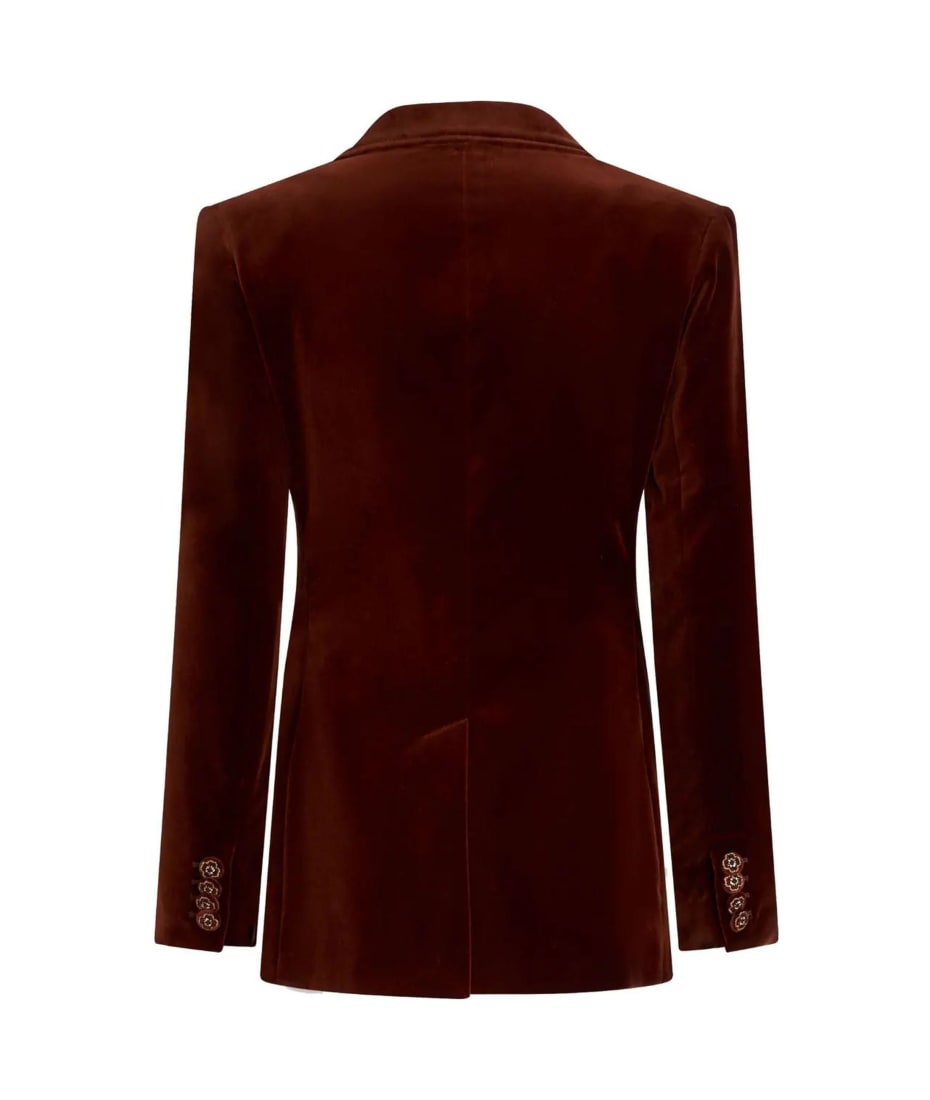 ジャケット Etro Brown Velvet Blazer Etro Brown Cotton Blend Velvet Blazer | italist