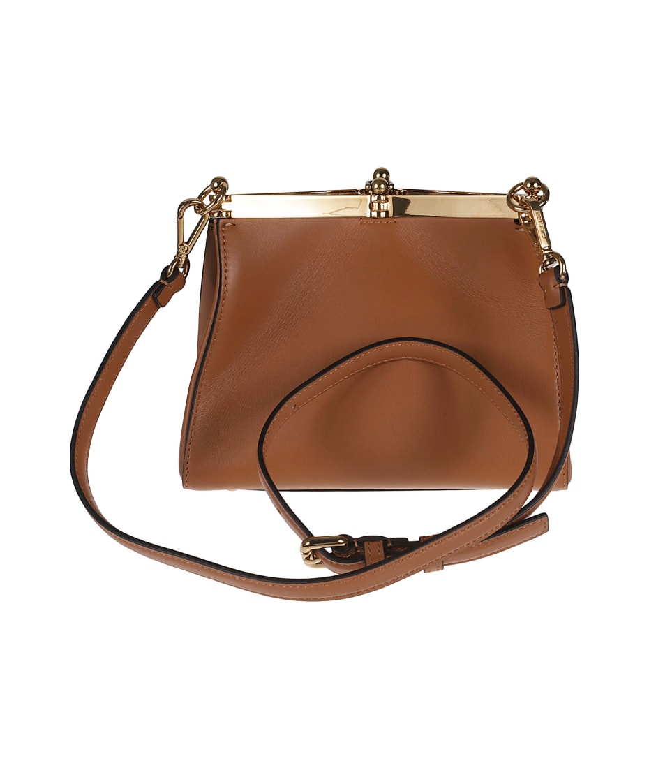 Etro Snap-lock Shoulder Bag in Brown