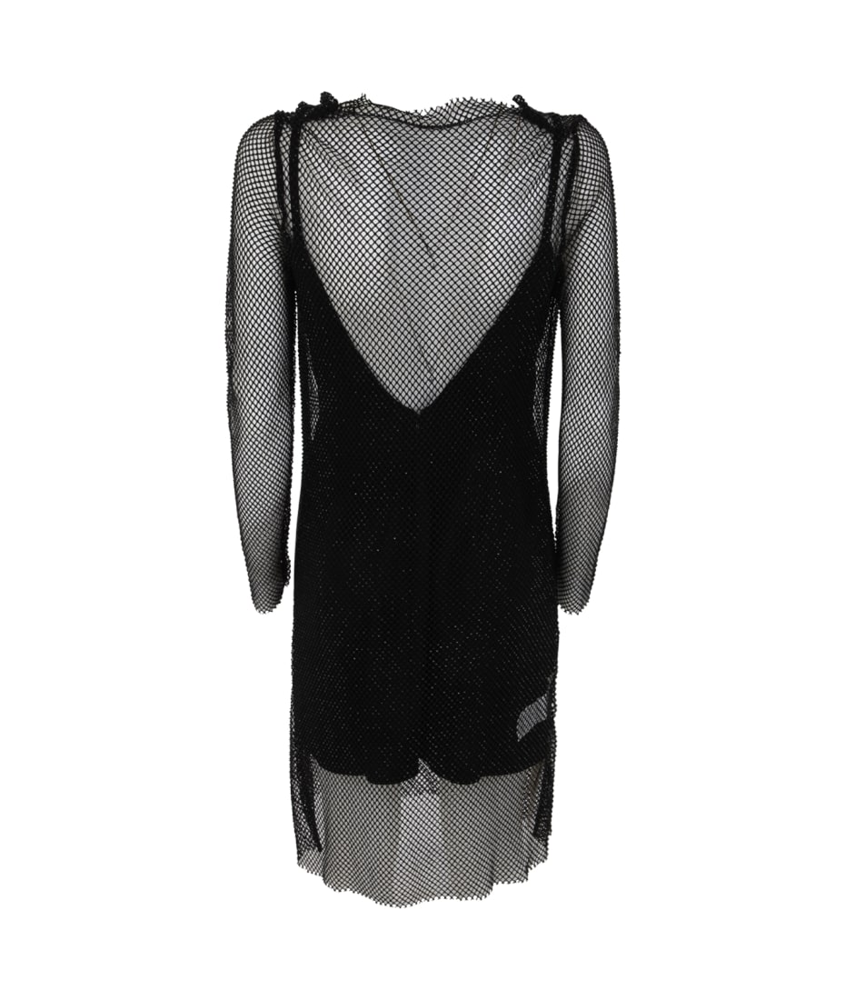 ワンピース Max Mara Embellished mesh Vezzo mini dress Max Mara Vezzo Mini Dress With Strass | italist
