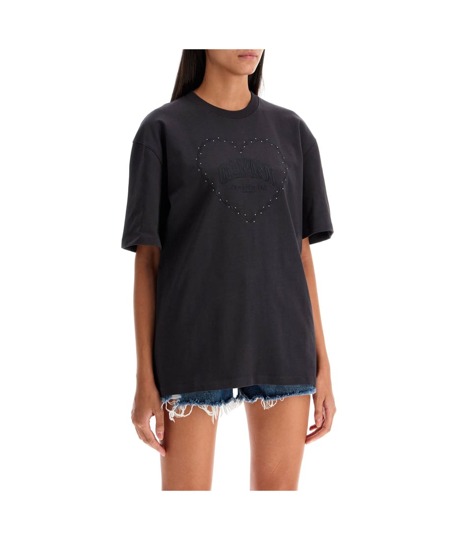 24AW【GANNI】Shirt In Black Polyester Ganni Shirt In Black Polyester | italist