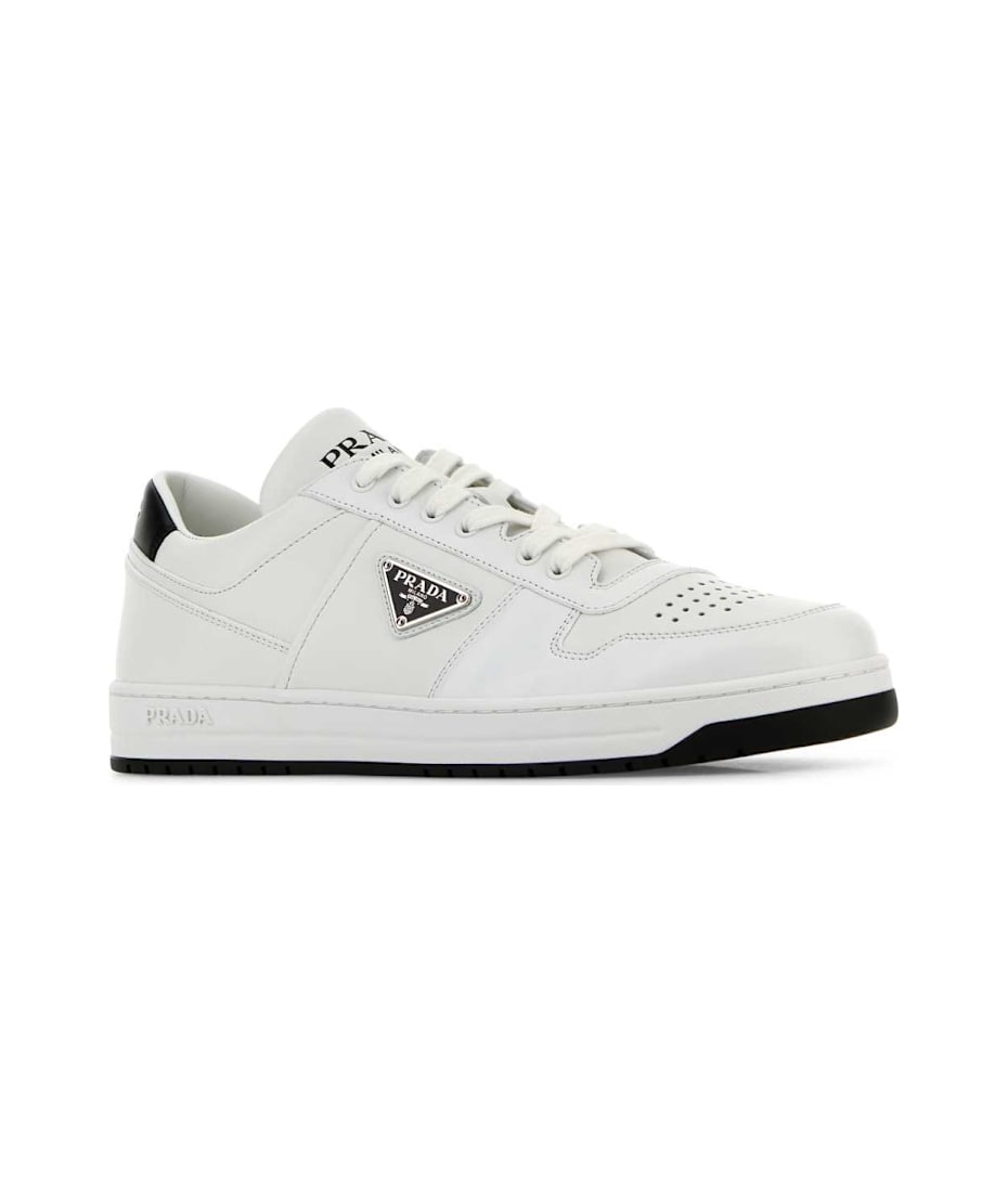 スニーカー PRADA White Leather Downtown Sneakers Prada White Leather Downtown Sneakers | italist