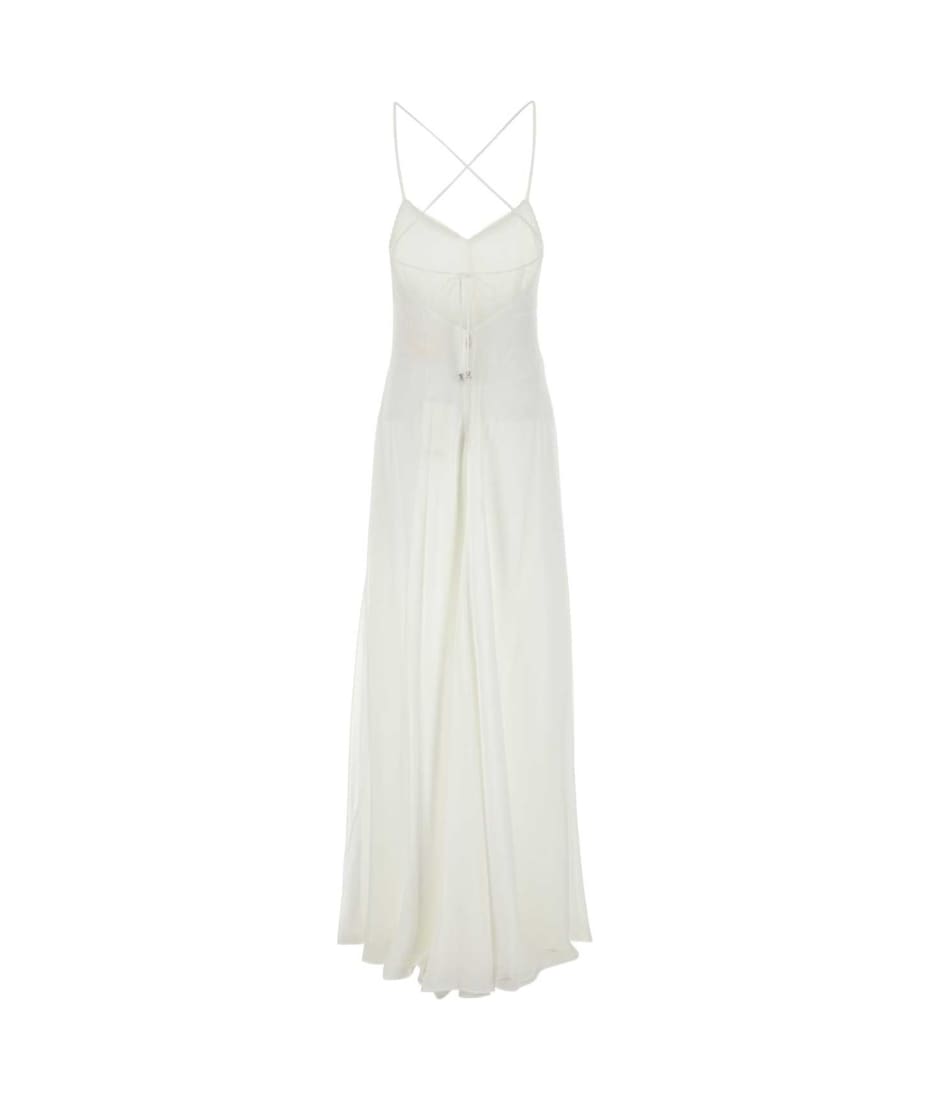 【関税&送料込】Max Mara White ette Calmi Long Dress Max Mara White Georgette Calmi Long Dress | italist, ALWAYS