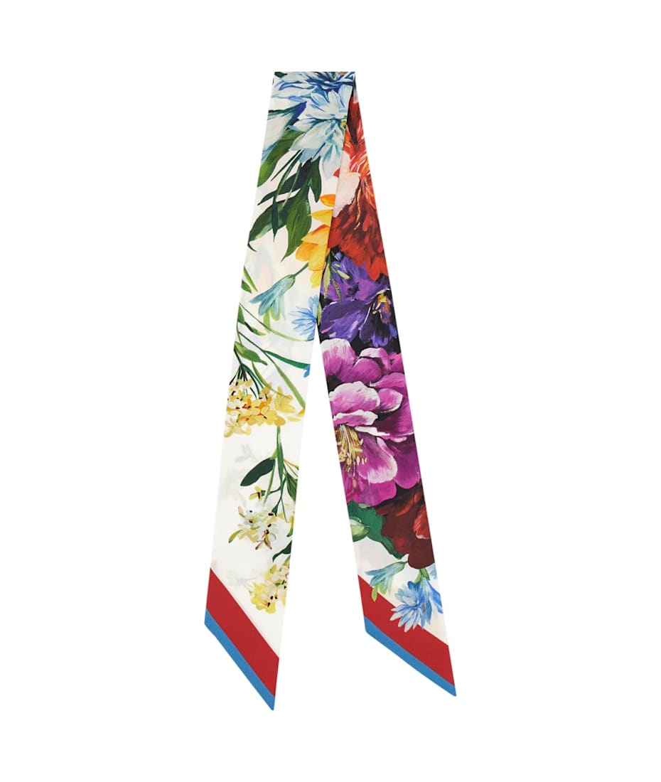 スカーフ Dolce & Gabbana Twill Bandeau TWILL BANDEAU WITH VIOLET PRINT