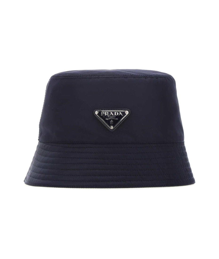 ハット PRADA FW24 Black Re-Nylon hat (1HC1372DWS F0BN9) Prada Black Re-nylon Hat | italist