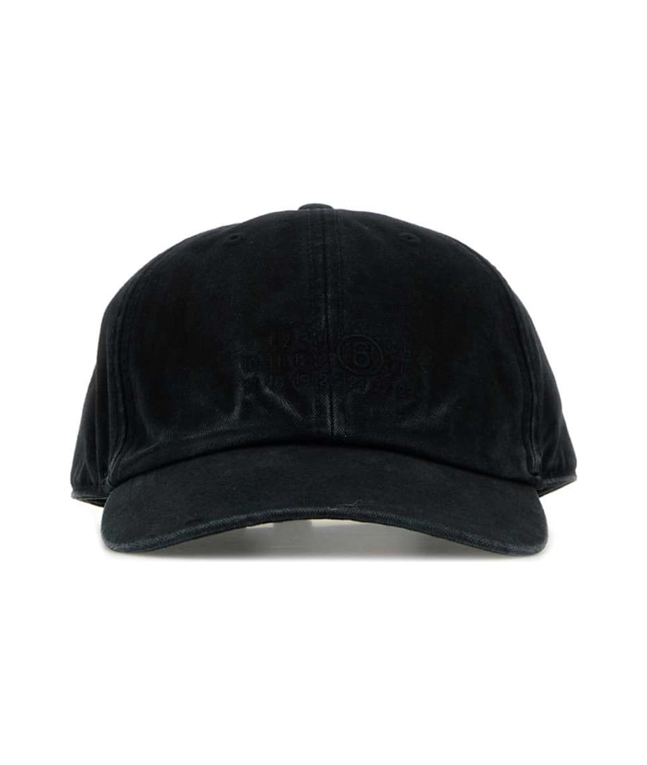 MM6 Maison Margiela Black Canvas Baseball Cap | italist