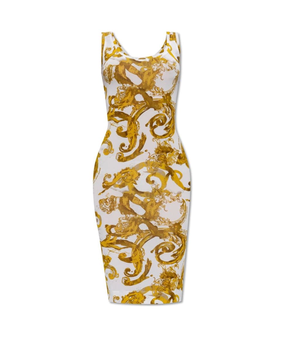 ワンピース VERSACE SLEEVELESS MIDI DRESS WITH CUTOUTS Versace Sleeveless Midi Dress With Cutouts In Black | ModeSens