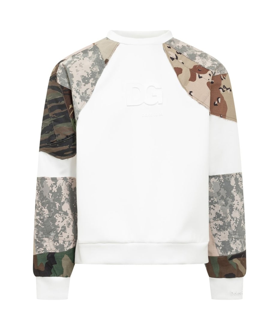 Dolce & Gabbana Camouflage Sweatshirt - White