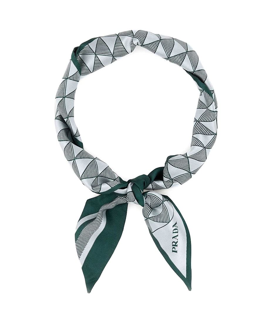 Prada Embroidered Silk Foulard italist