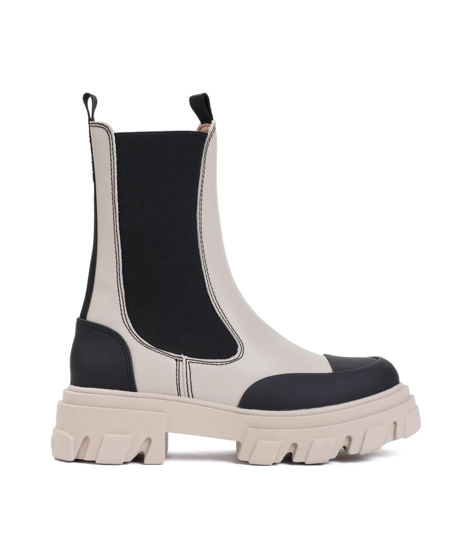 【関税&送料込み】Ganni Cleated Mid Chelsea Boots Ganni Cleated Mid Chelsea Boots | italist