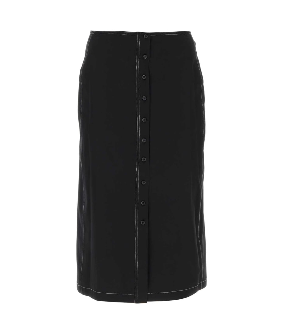 スカート LOW CLASSIC SS23 Black crepe skirt (LOW23SMSK030 BLACK) Low Classic Black Crepe Skirt | italist
