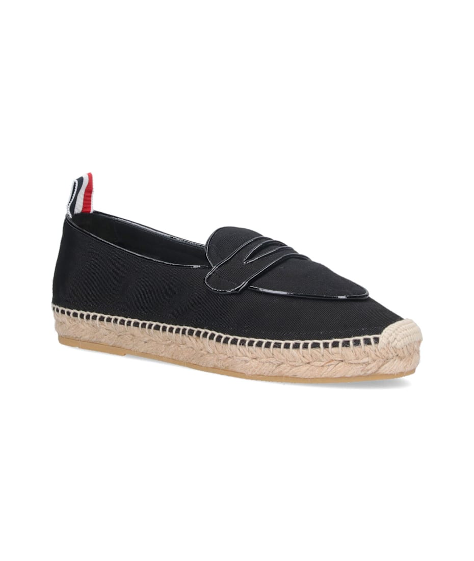 【送料&関税込】Thom Browne penny Loafer Espadrilles NIB Thom Browne Men Penny Espadrille Loafers Shoes Black 9