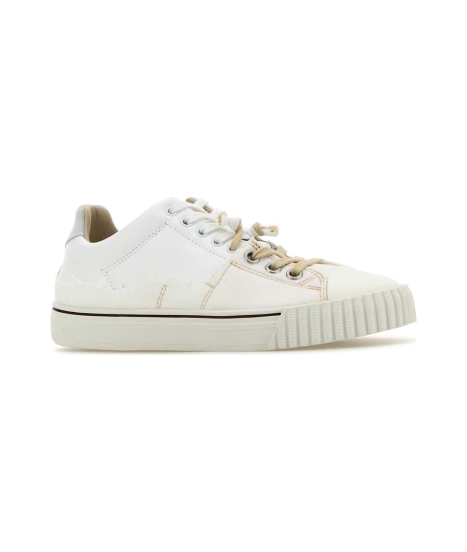 Maison Margiela White Leather And Canvas New Evolution