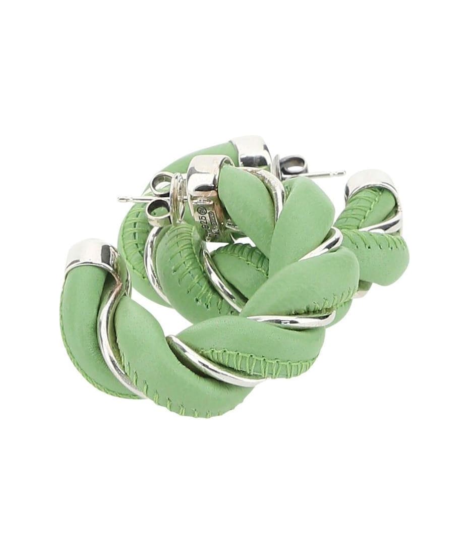 【送料&関税込】Bottega Veneta Pastel Green Nappa Leather An Bottega Veneta Pastel Green Nappa Leather And 925 Silver