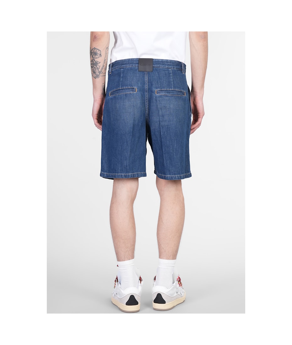 Lanvin Shorts In Blue Cotton | italist