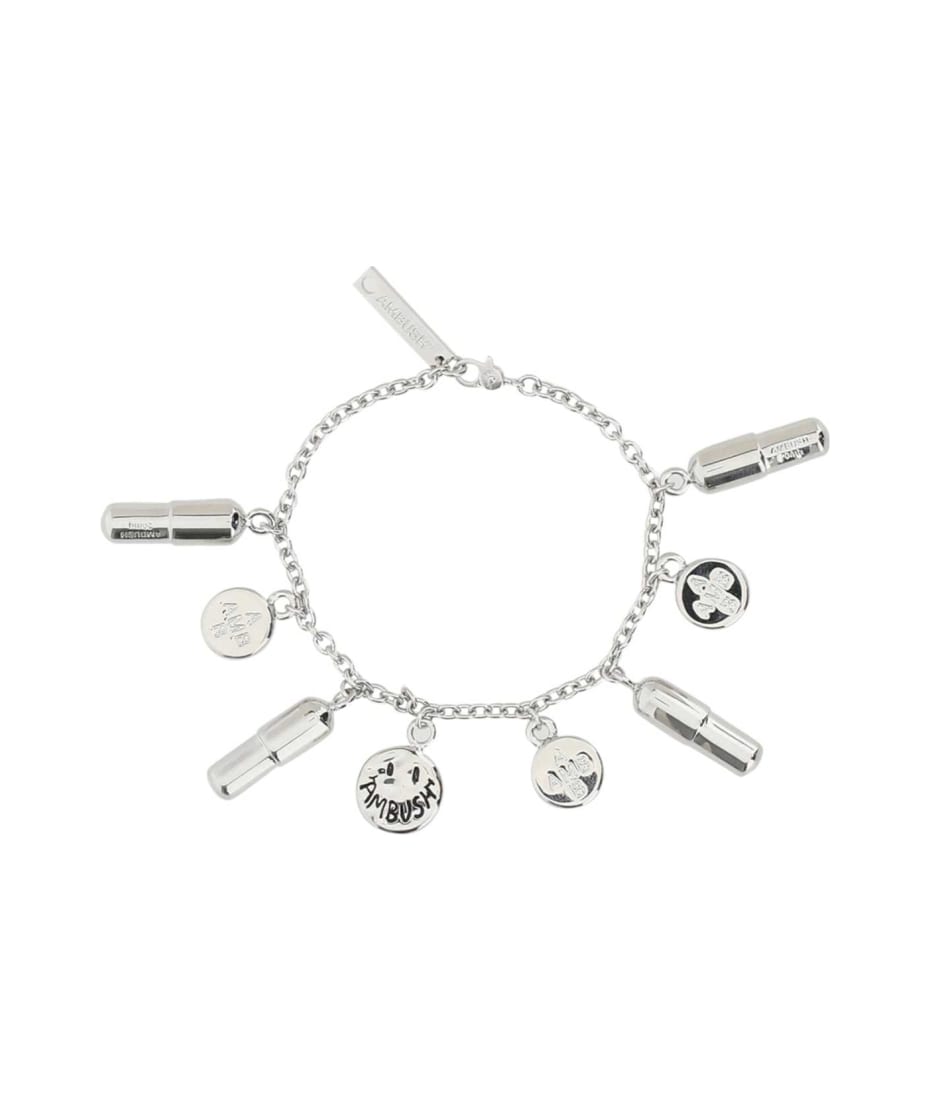 AMBUSH Silver Metal Pill Charm Bracelet | italist