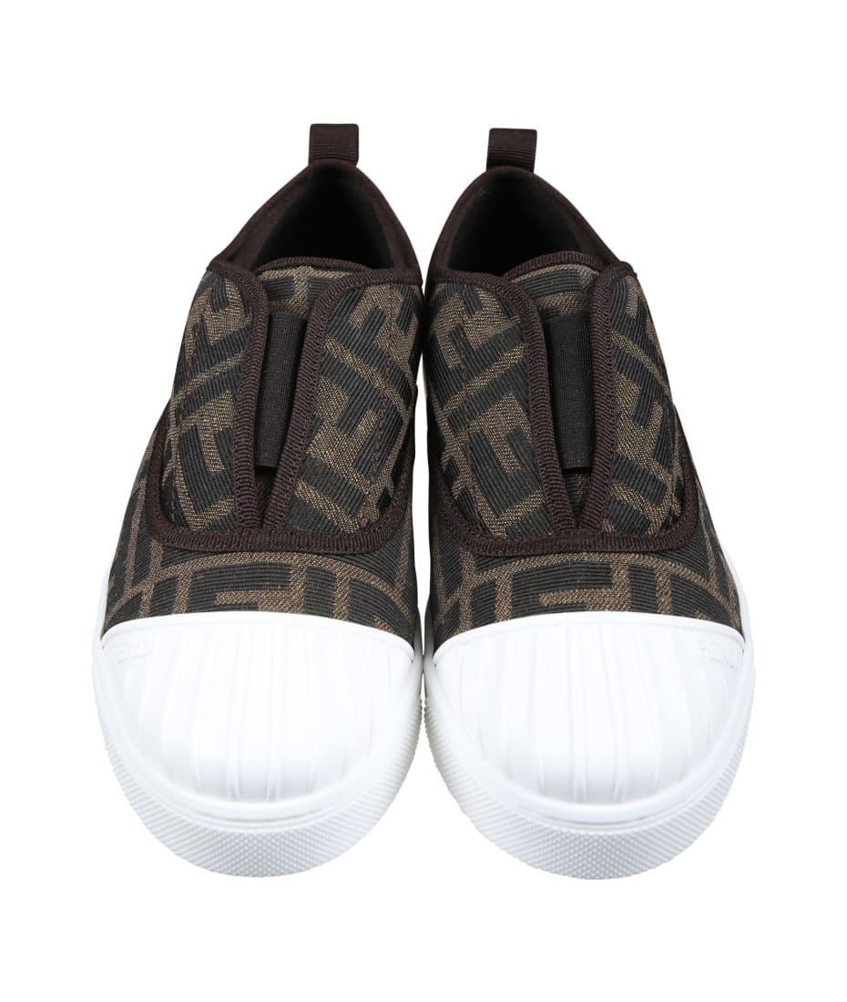 Fendi Sneakers For Kids With All-over Ff Logo | italist