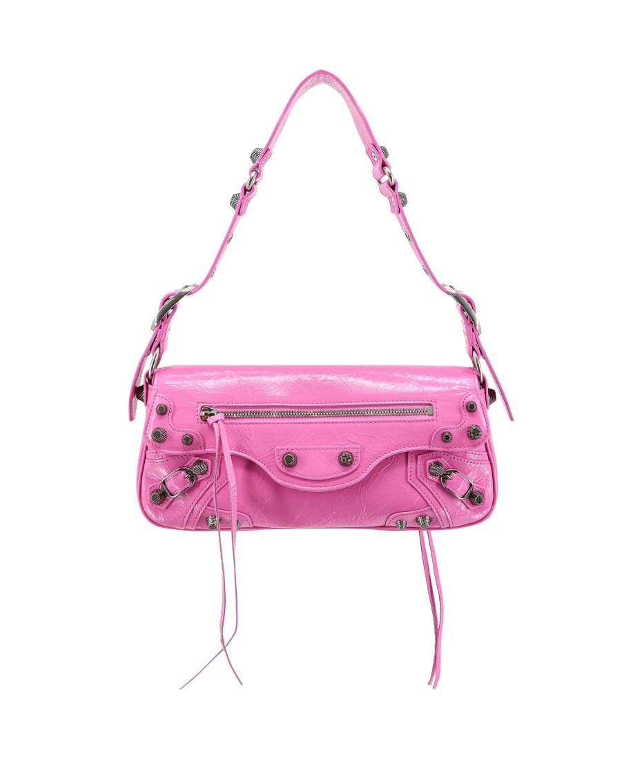 Balenciaga Fuchsia Leather Small Le Cagole Sling Shoulder Bag