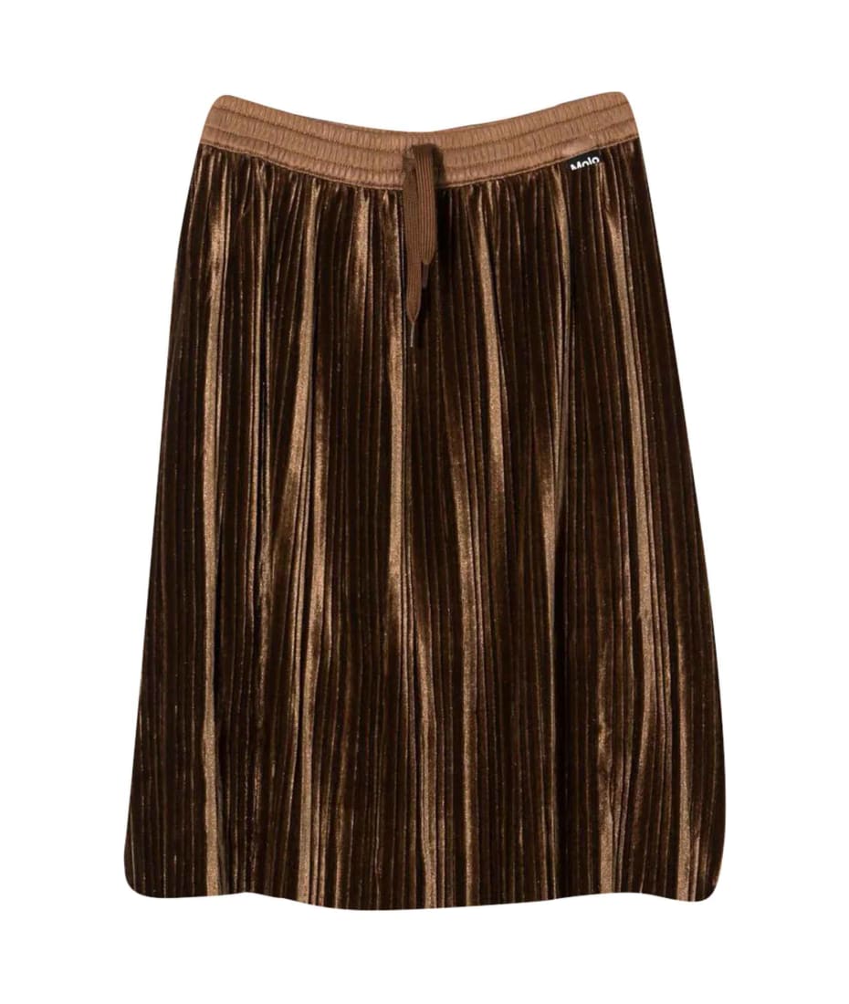 Molo Brown Skirt Girl Kids | italist, ALWAYS LIKE A SALE