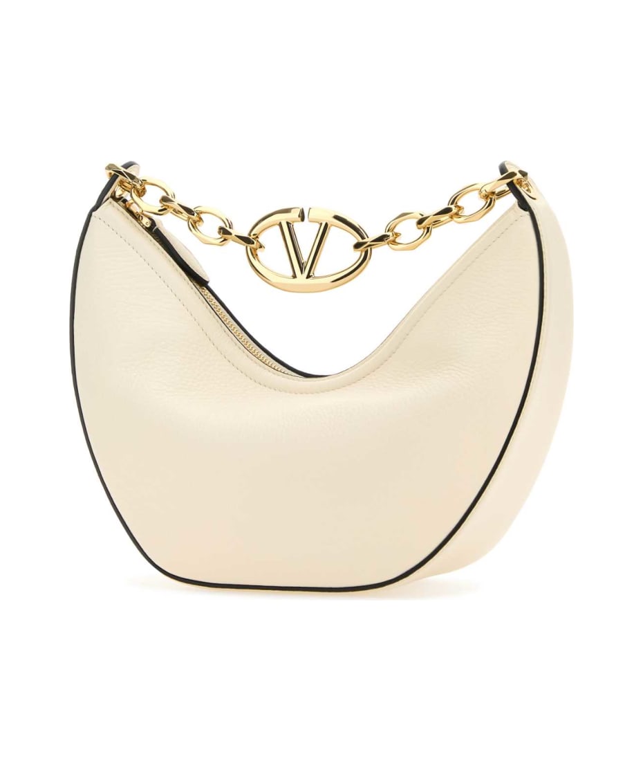 ハンドバッグ Valentino Garavani Ivory Leather Vlogo Handbag Valentino Garavani Ivory Leather Vlogo Shoulder Bag