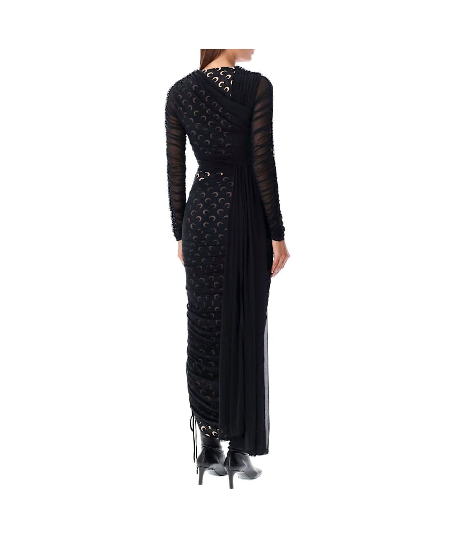 ワンピース MARINE SERRE DRAPED JERSEY MIDI DRESS Marine Serre Asymmetric Draped Jersey Midi Dress | italist