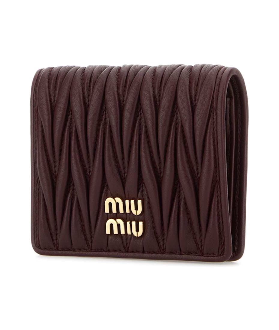 Miu Miu Burgundy Leather Wallet | italist