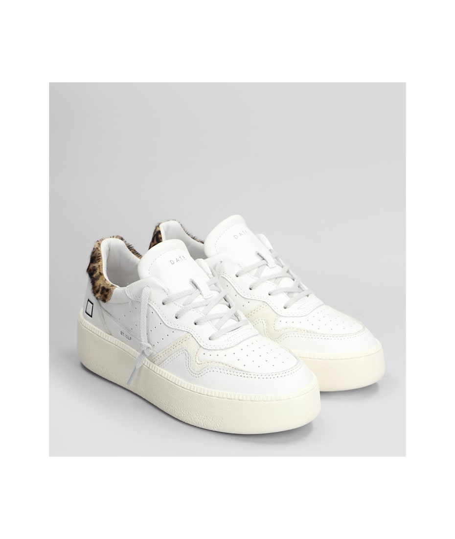 D.A.T.E. Step Sneakers In White Leather | italist
