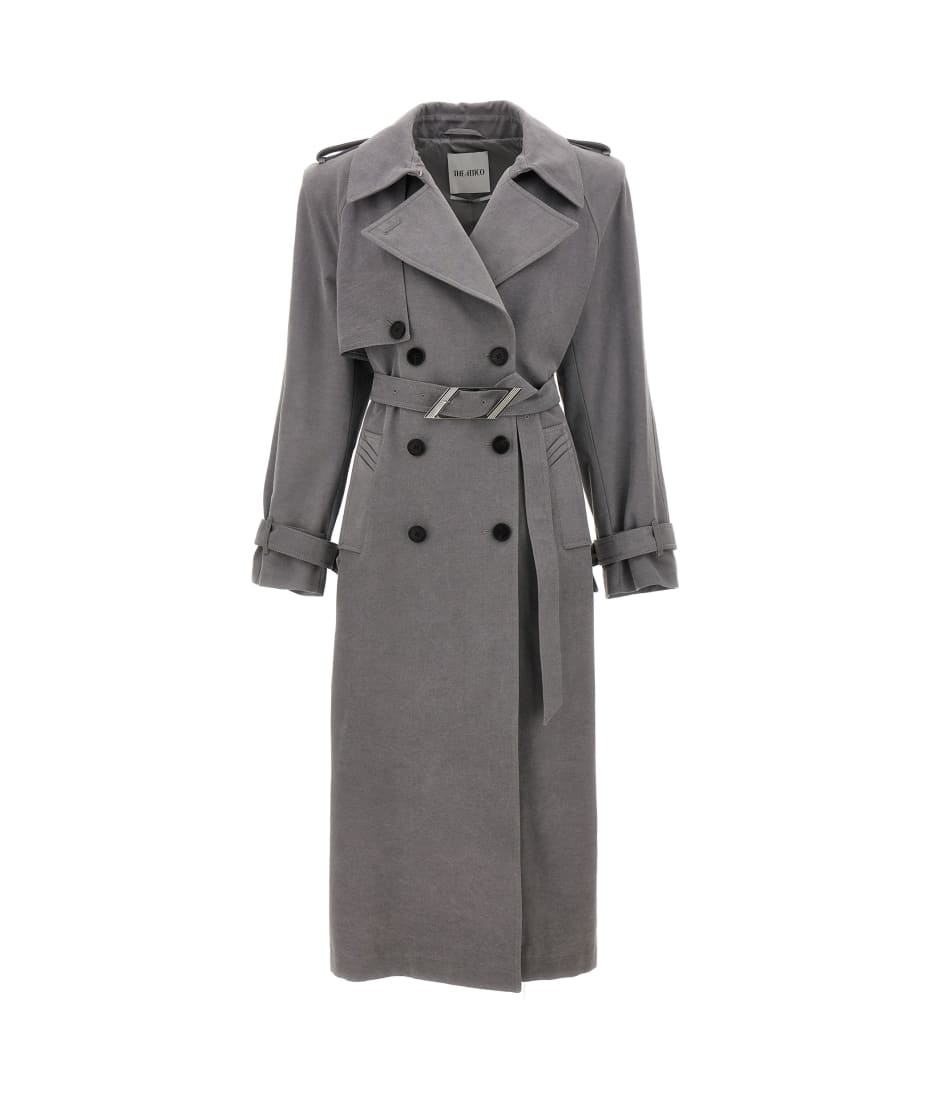 【関税込み】THE ATTICO Double-breasted trench coat The Attico double-breasted Trench Coat | Neutrals | FARFETCH