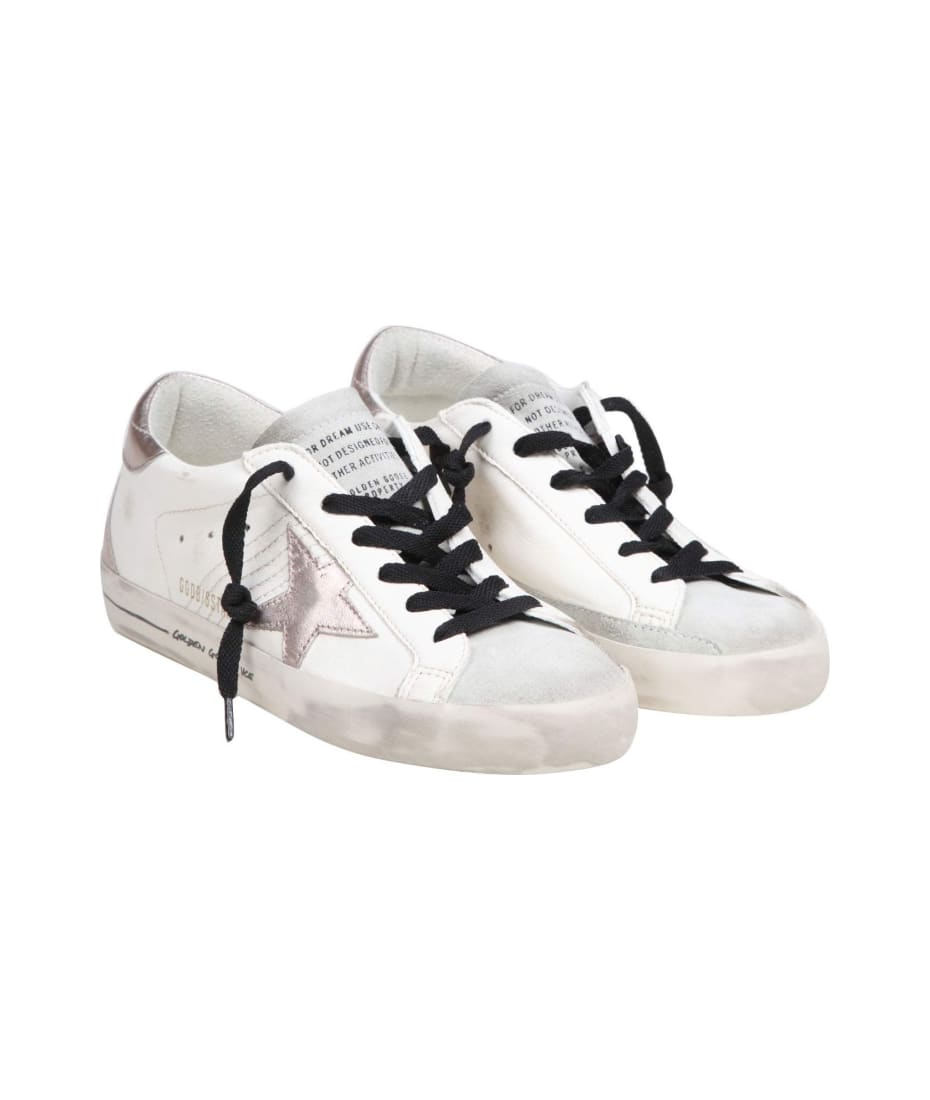 Golden  Sneaker Superstar スーパースター Golden Goose Women's Super-Star sneakers with gold sparkle
