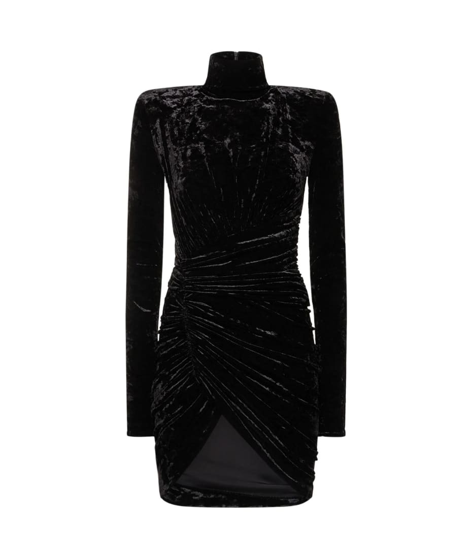 Alexandre Vauthier Black Velvet Dress | italist