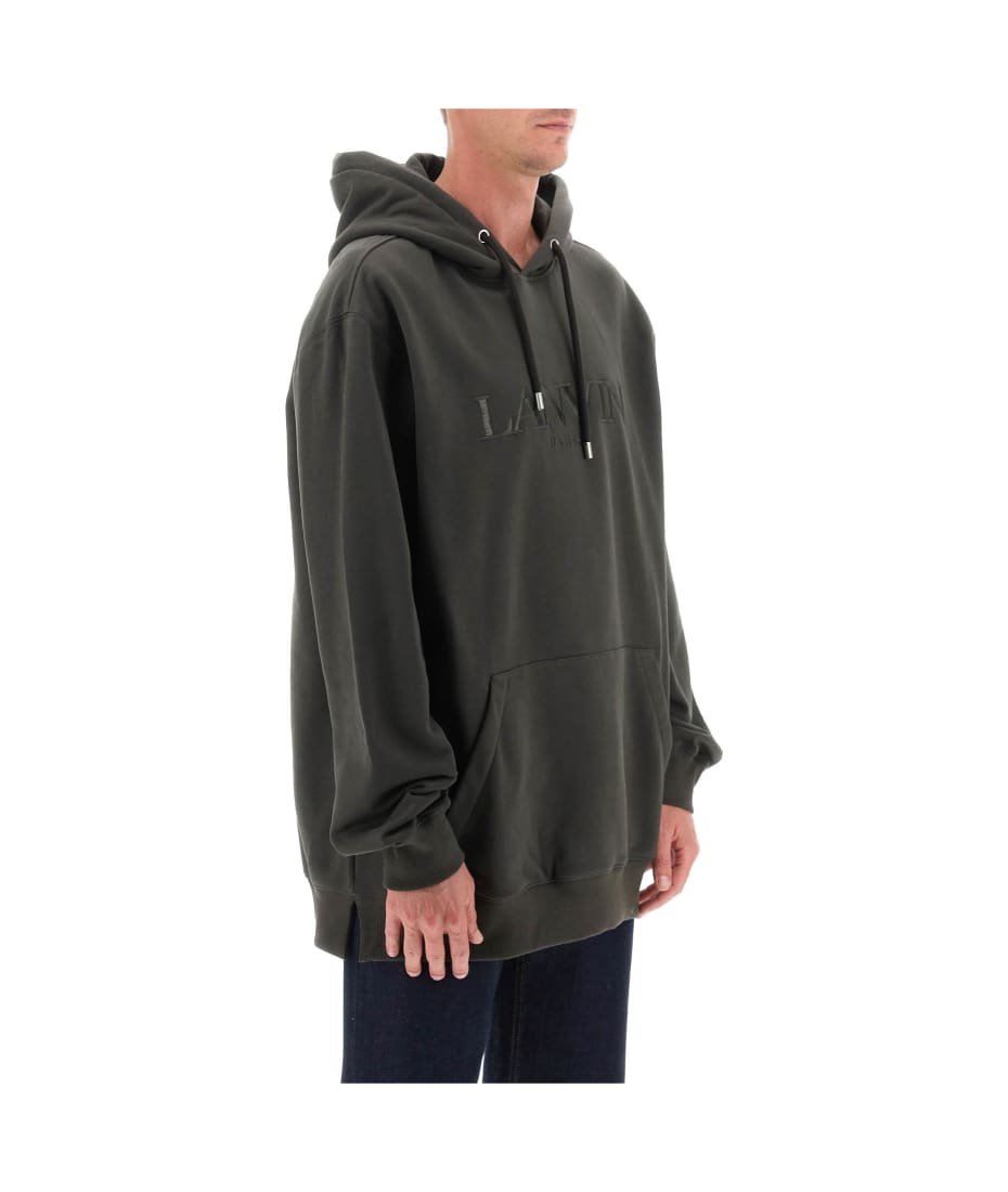 パーカー・フーディ Lanvin Oversized Sweatshirt Lanvin Oversized logo-appliqué Hoodie | Black | FARFETCH
