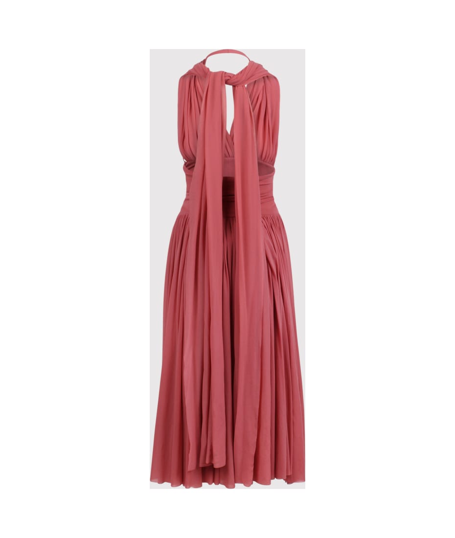 Philosophy Di Lorenzo Serafini Halterneck Mesh Maxi Dress