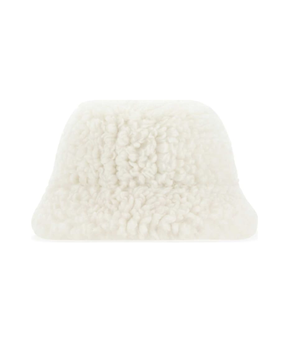 キャップ PRADA Ivory Eco Shearling Hat Prada Ivory Eco Shearling Hat | italist