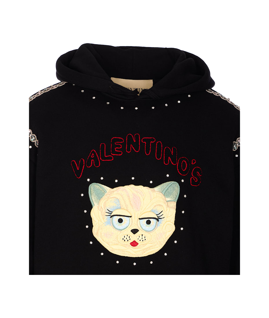パーカー・フーディ Valentino Garavani CHAT DE LA MAISON PATCH HOODIE Valentino Garavani Chat De La Maison Patch Hoodie Valentino