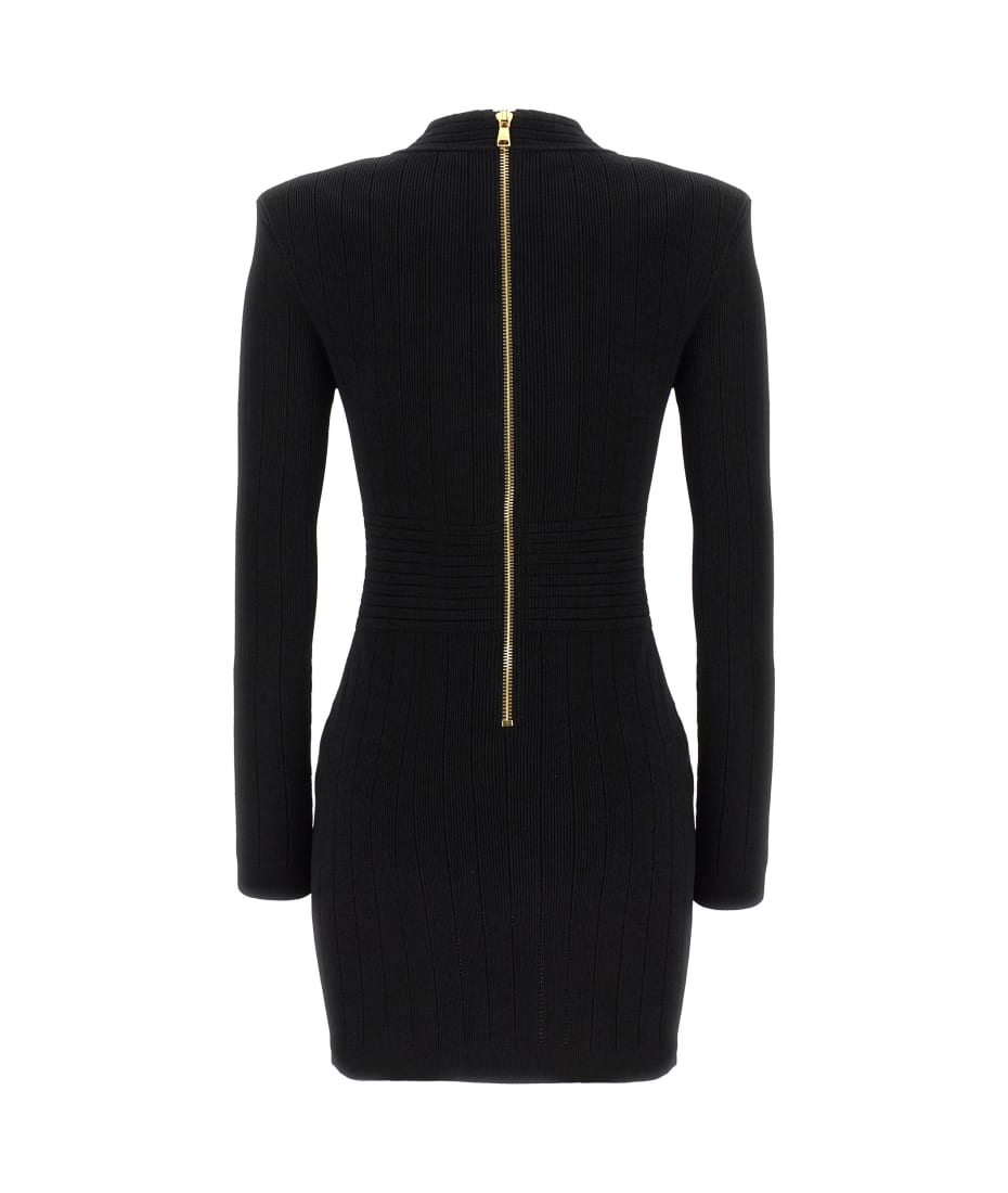 【送料&関税込】Balmain Logo Button Ribbed Dress Balmain Logo Button Ribbed Dress | italist