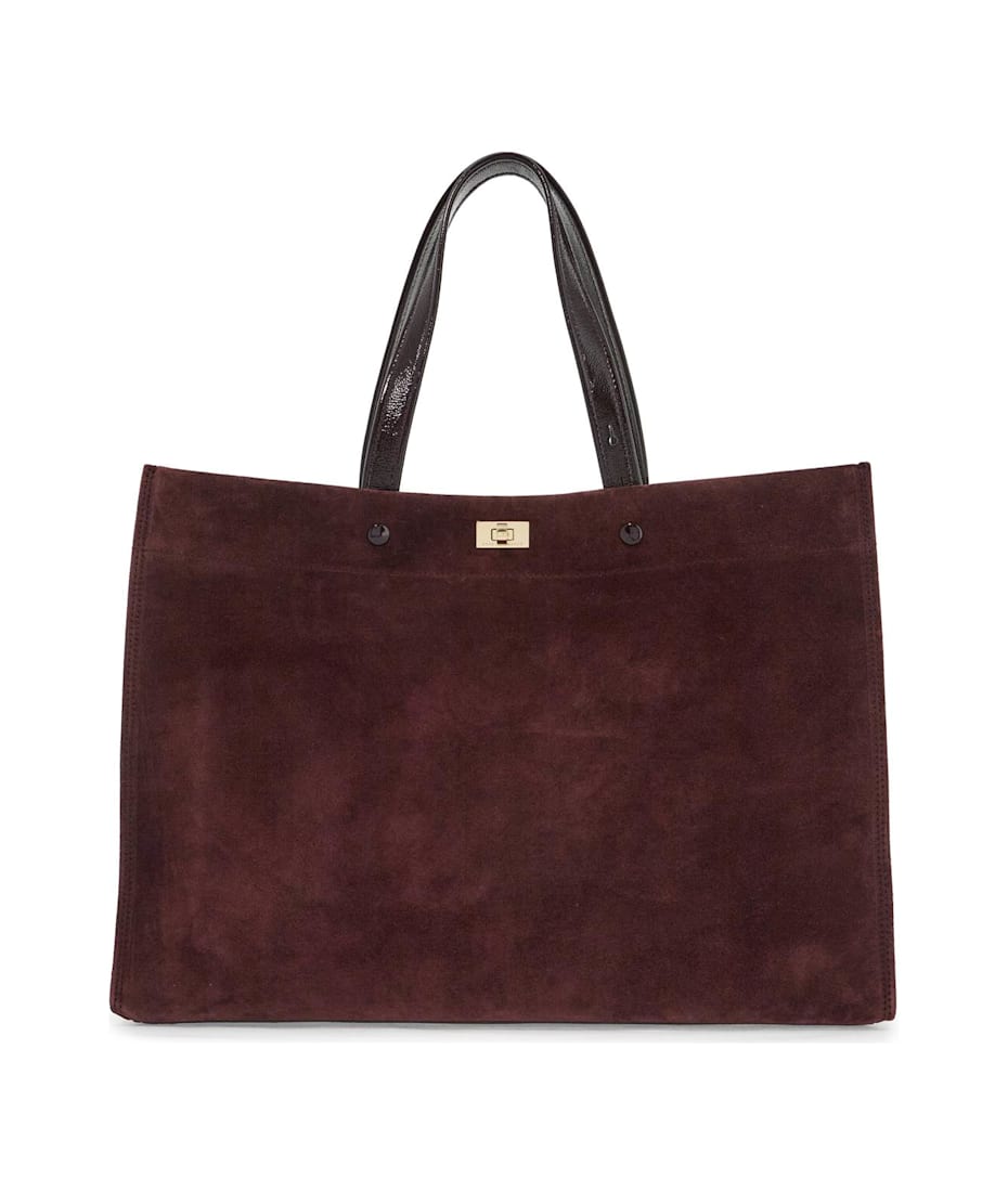 関税なし ANYA HINDMARCH Mortimer Tote in Grape Anya Hindmarch Mortimer Tote Bag | italist