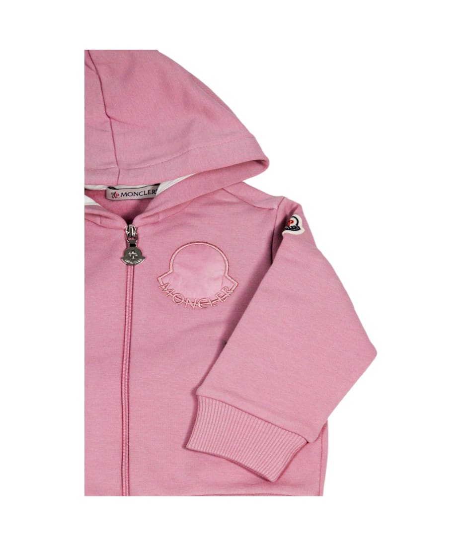 Moncler Set Consisting Of Hooded Sweatshirt With Zip Closure And