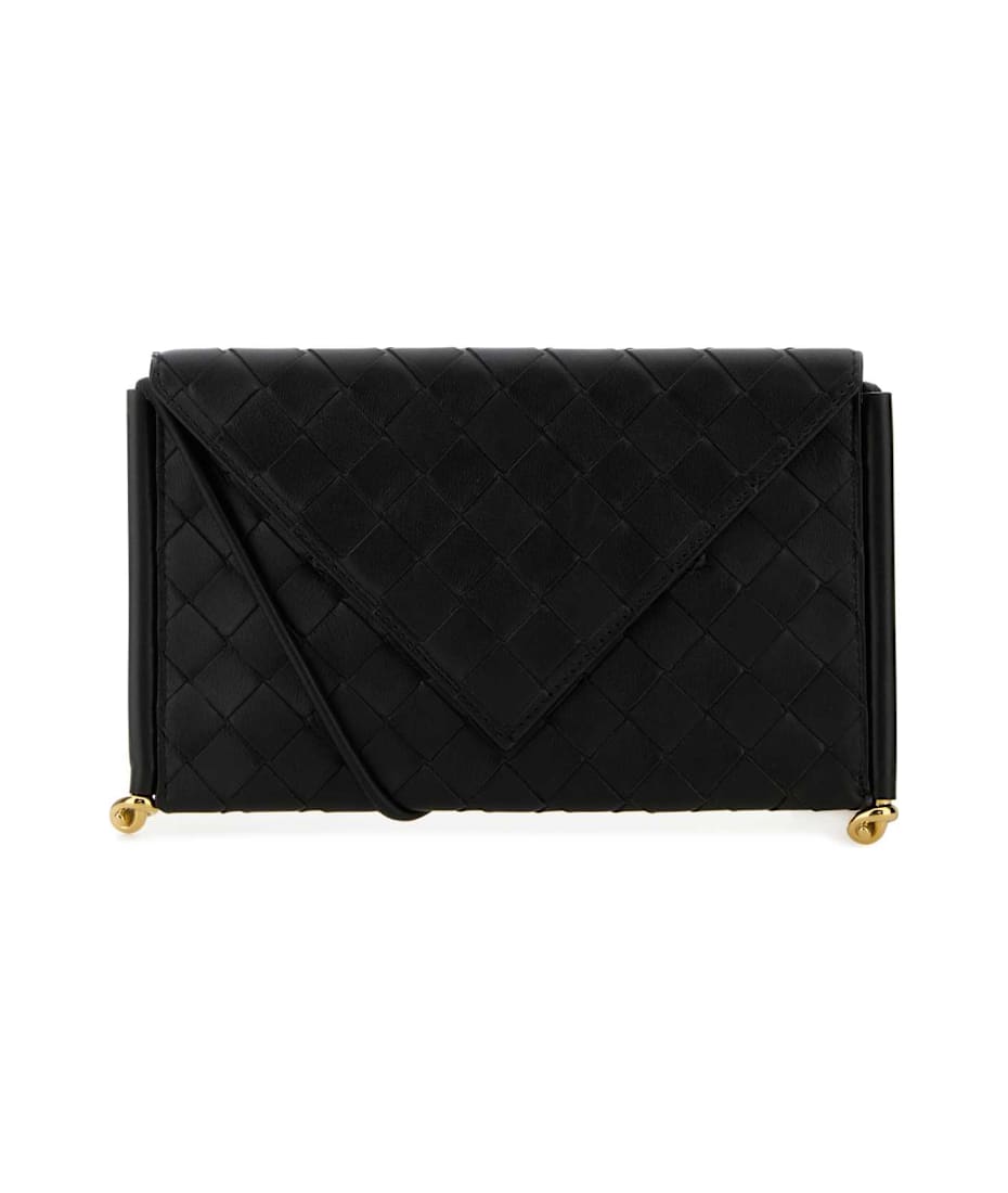 Bottega Veneta Black Leather Solstice Phone Case | italist